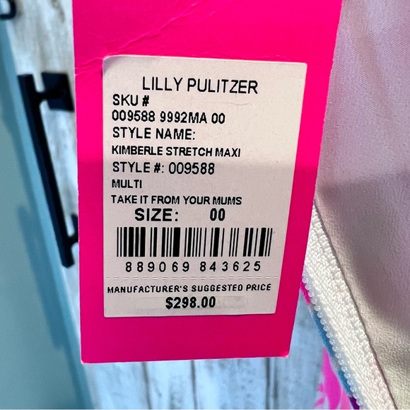 NWT Lilly Pulitzer‎ Kimberle Maxi Take it from your Mums Size 00 - Picture 9 of 12